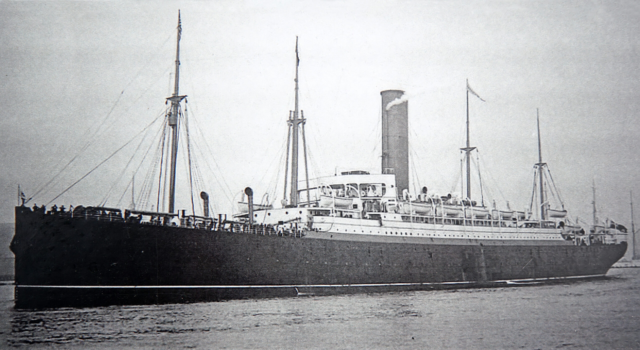 Det enorma fartyget HMTS Saxonia