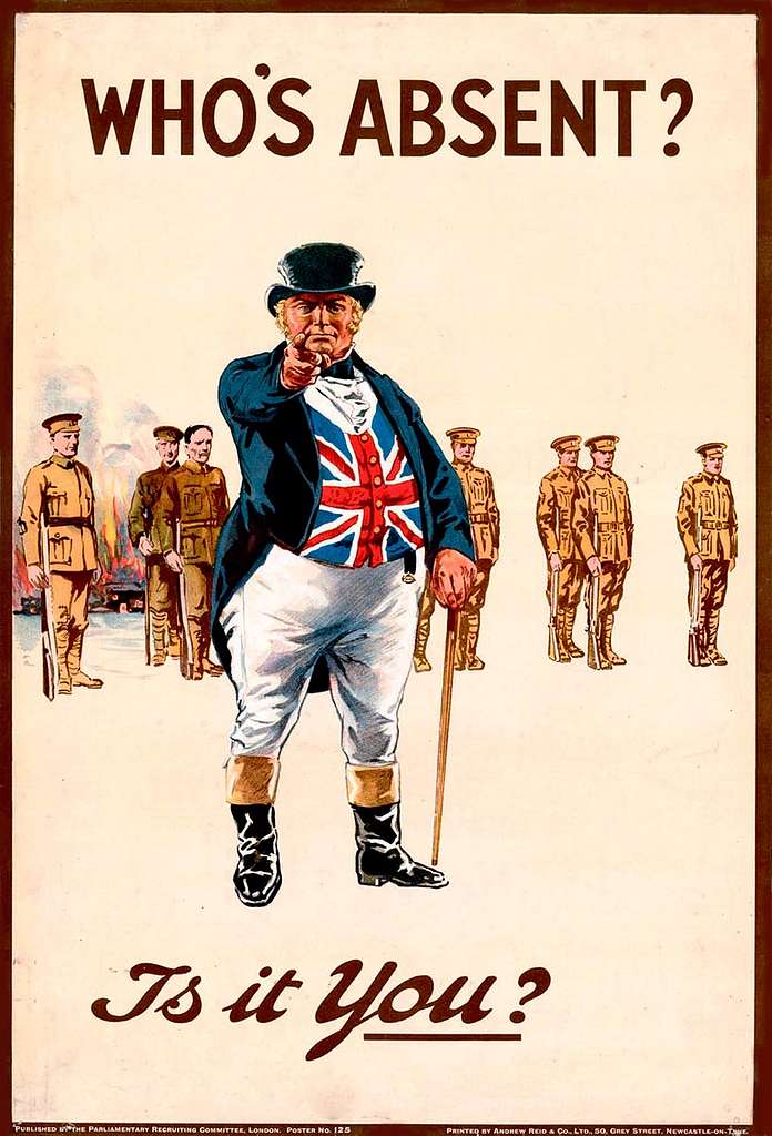 John Bull på en brittisk rekryteringsaffisch