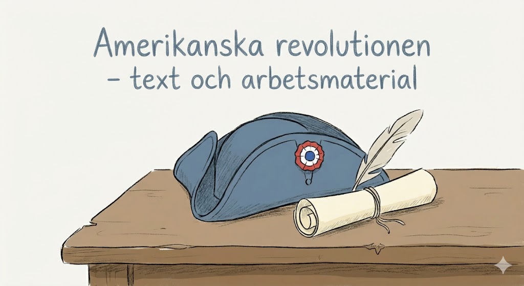 Amerikanska revolutionen – text och arbetsmaterial