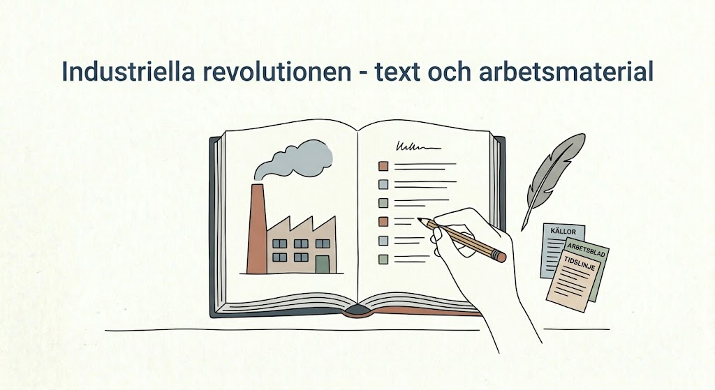 Industriella revolutionen – text och arbetsmaterial