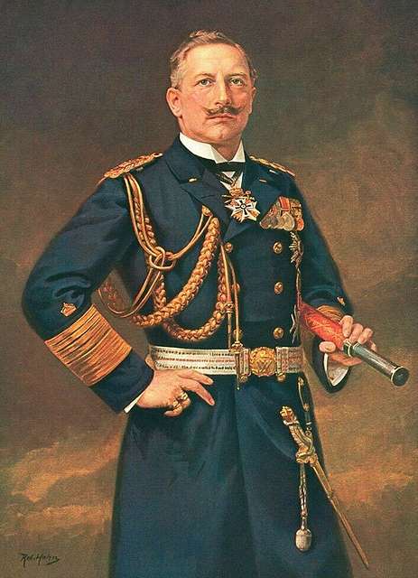 Kaiser Wilhelm II i militär uniform