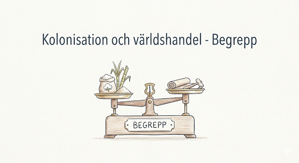 Kolonisation och världshandel – Begrepp