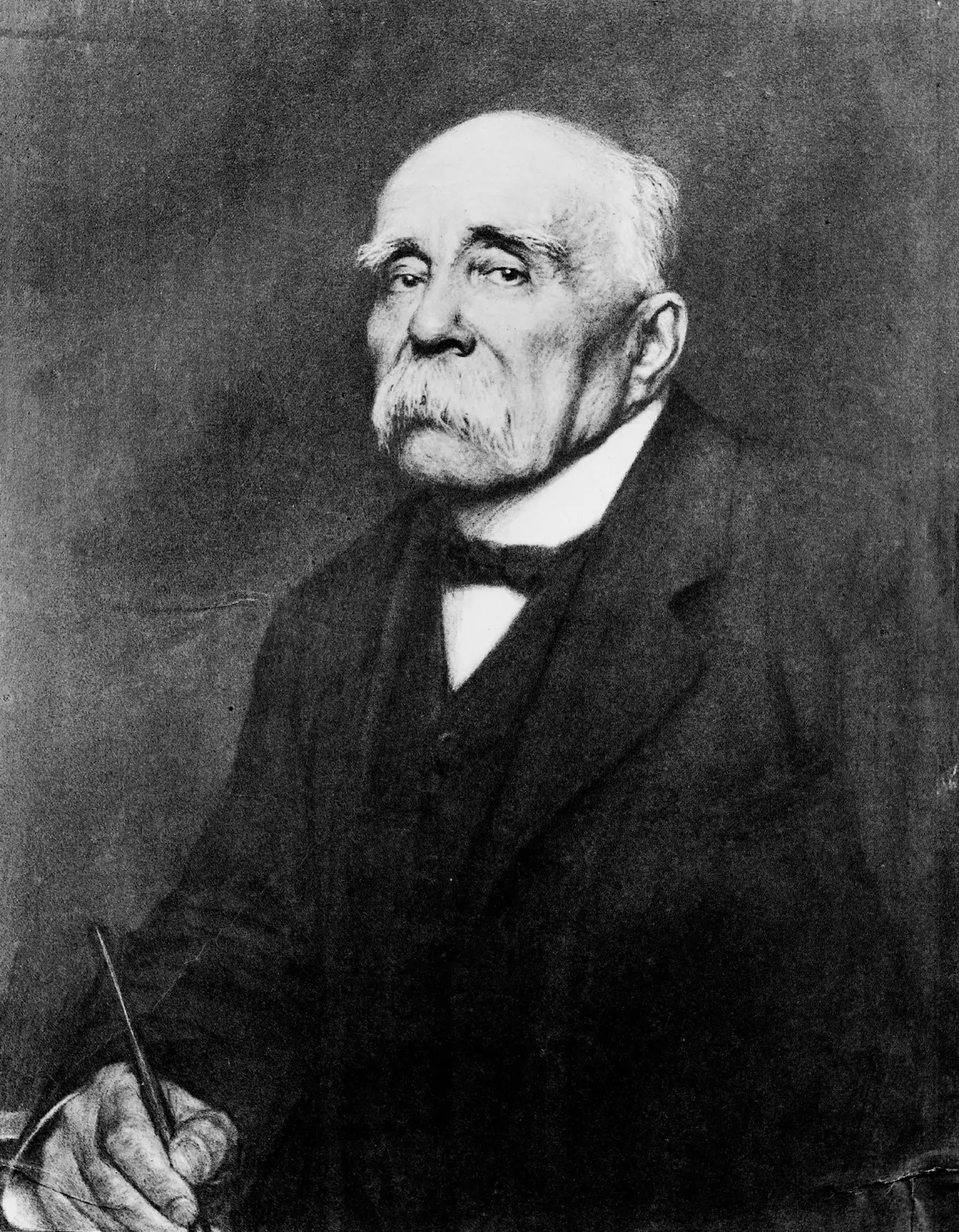 Porträtt av Georges Clemenceau, Frankrikes premiärminister under första världskriget