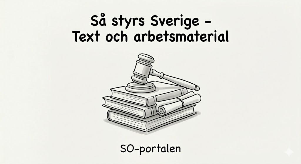 Så styrs Sverige – Text och arbetsmaterial