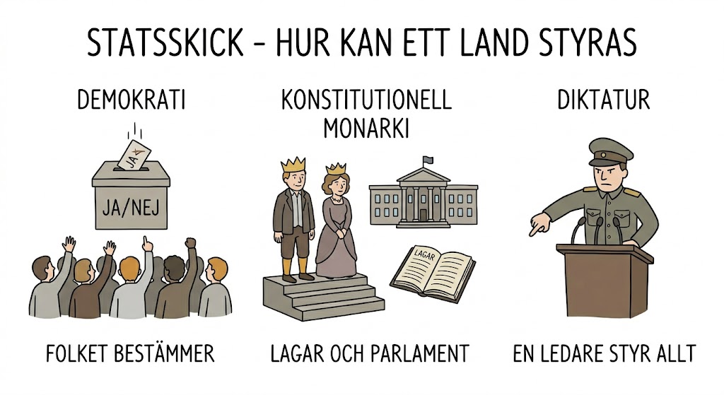 Statsskick – Hur kan ett land styras