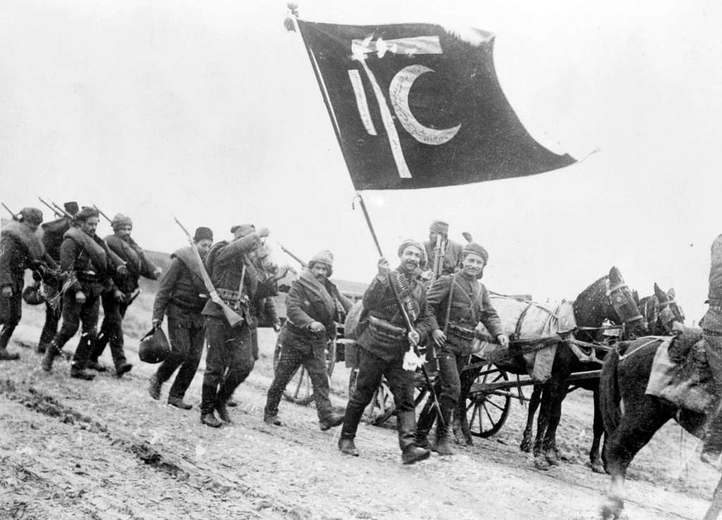 Turkiska frivilliga ansluter till armén under Balkankrigen 1912