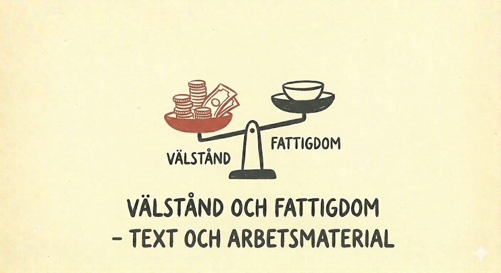 Välstånd och fattigdom – text och frågor