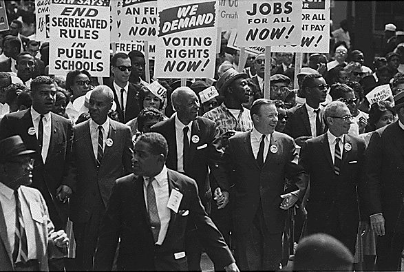 March on Washington 1963 med stor folkmassa.