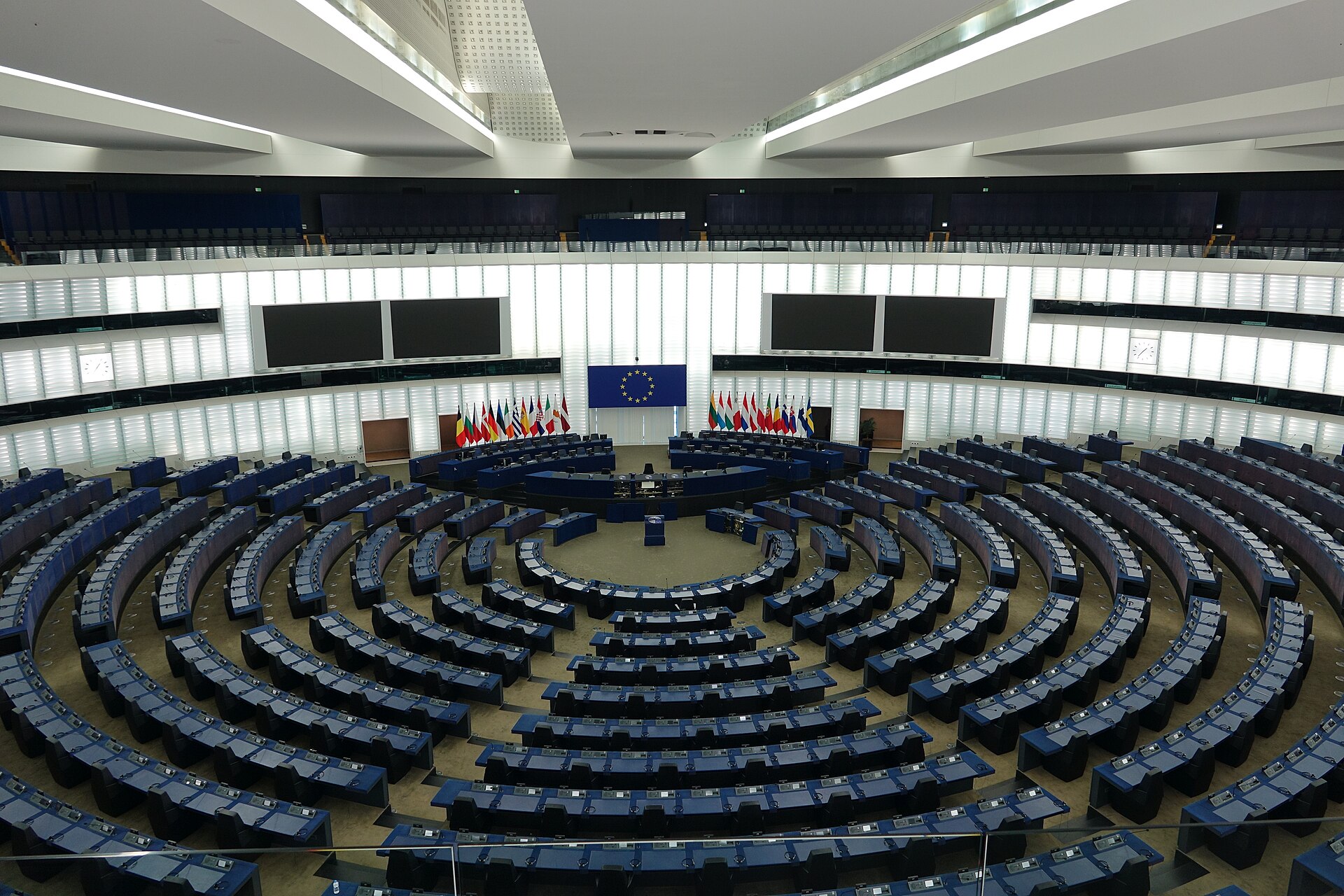 Europaparlamentets plenisal i Strasbourg.