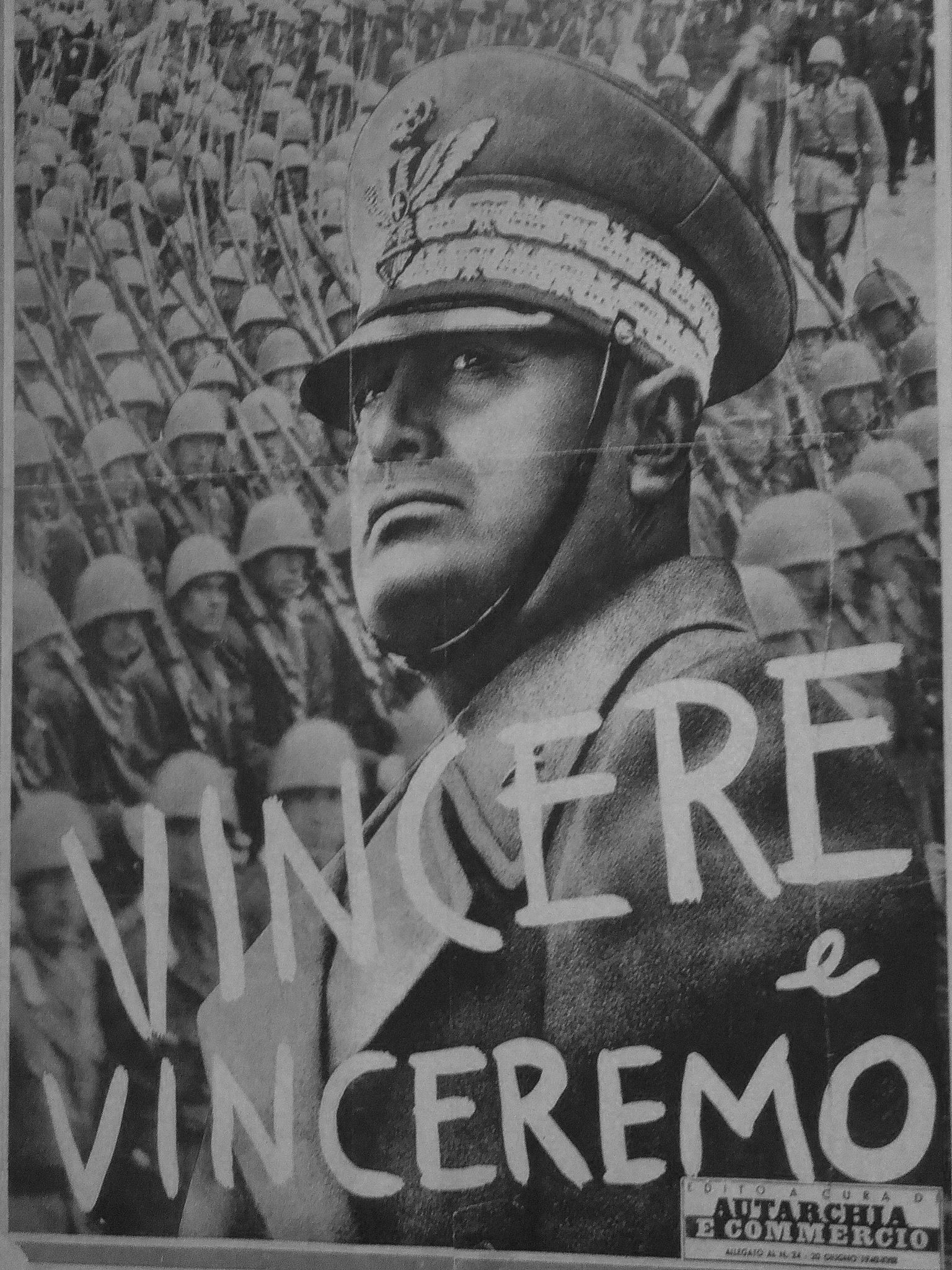 Propagandaaffisch Benito Mussolini