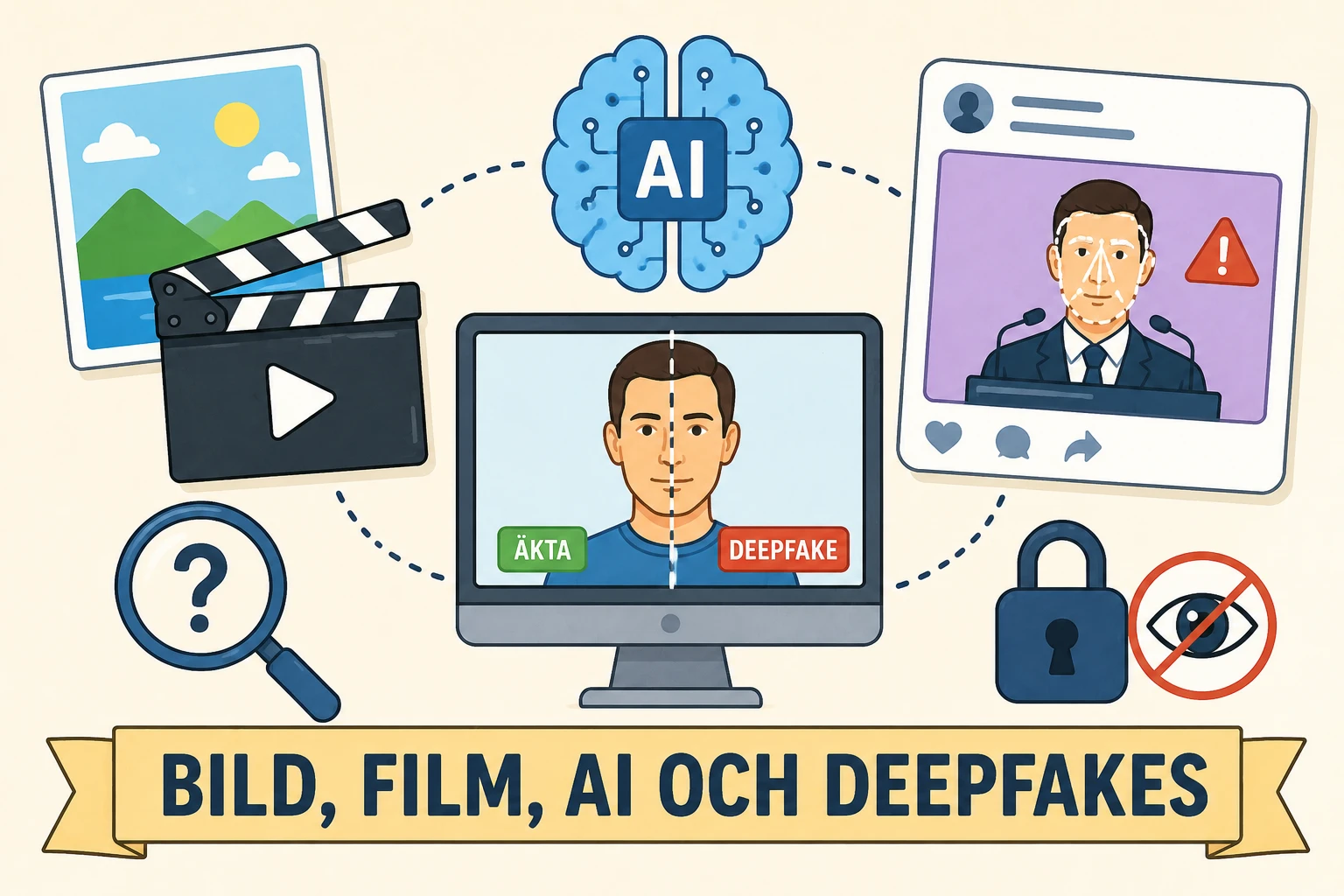 Bild, film, AI och deepfakes