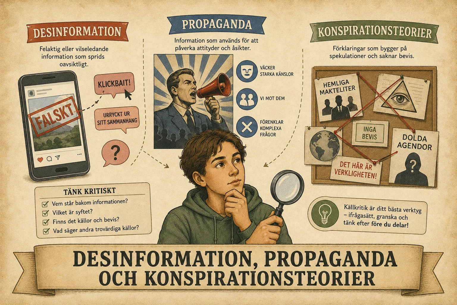 Desinformation, propaganda och konspirationsteorier