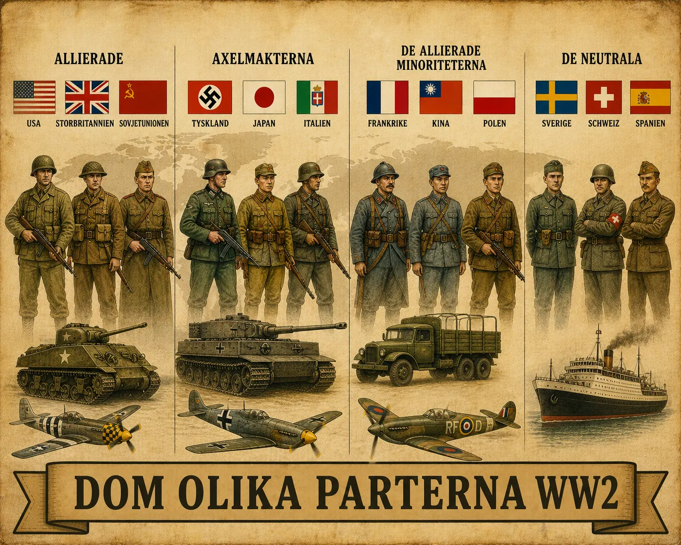 Dom olika parterna