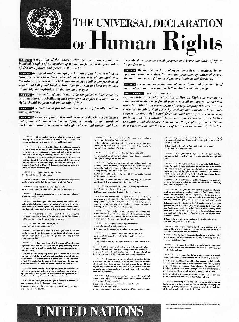 FN:s deklaration om de mänskliga rättigheterna från 1948