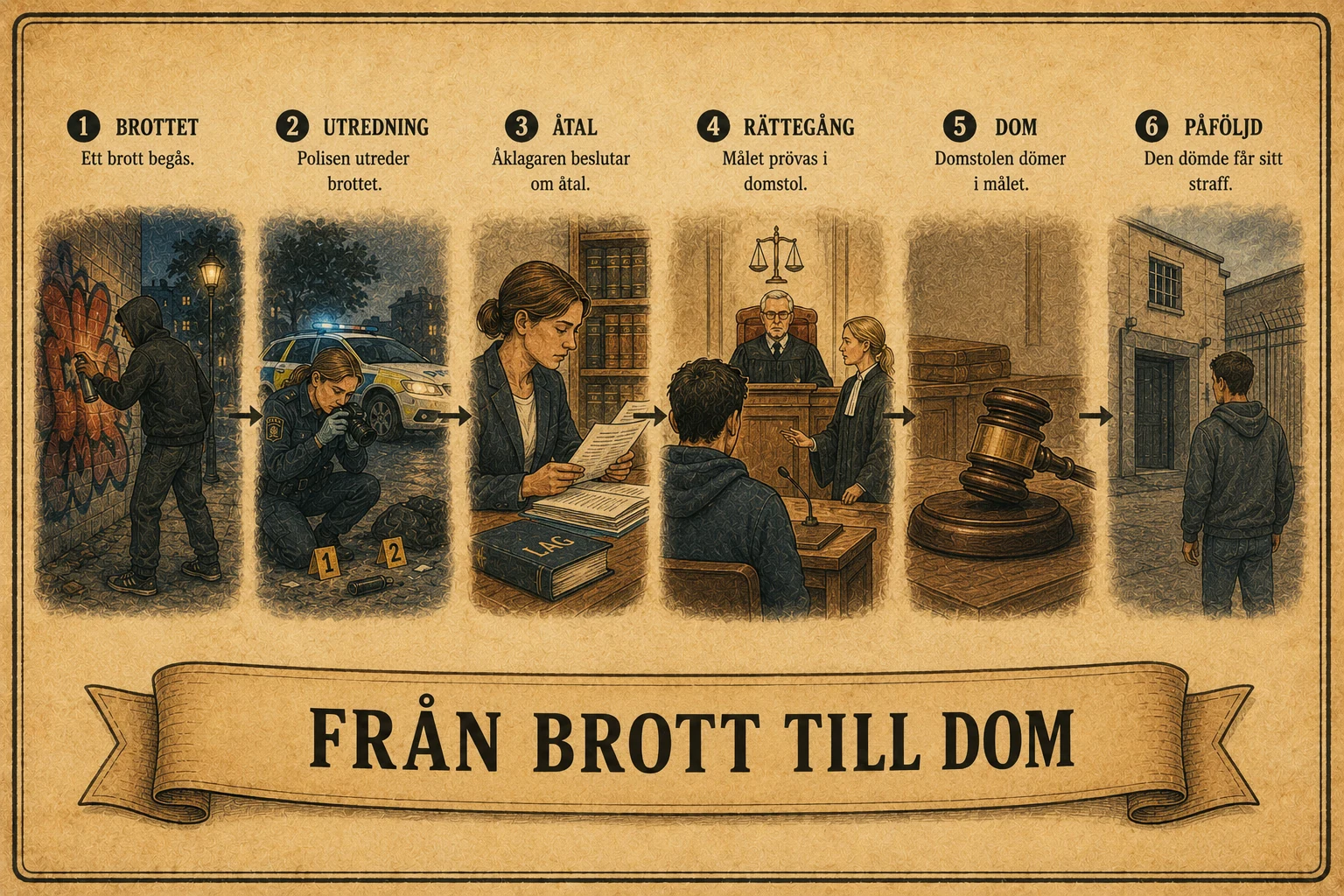 Från brott till dom