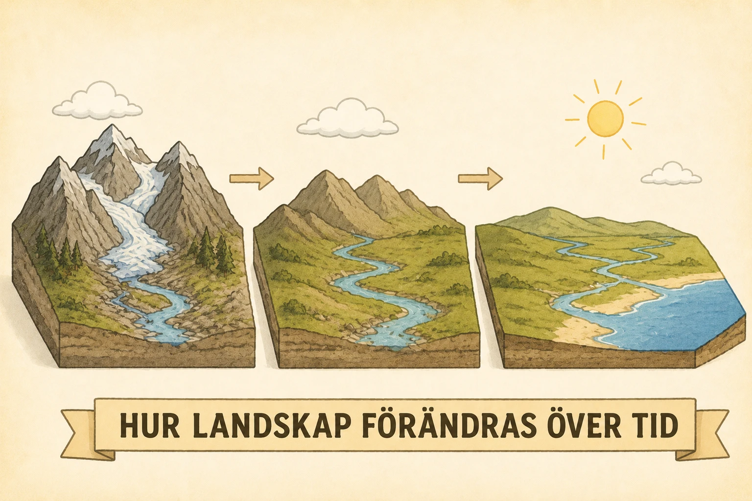 Hur landskap förändras över tid