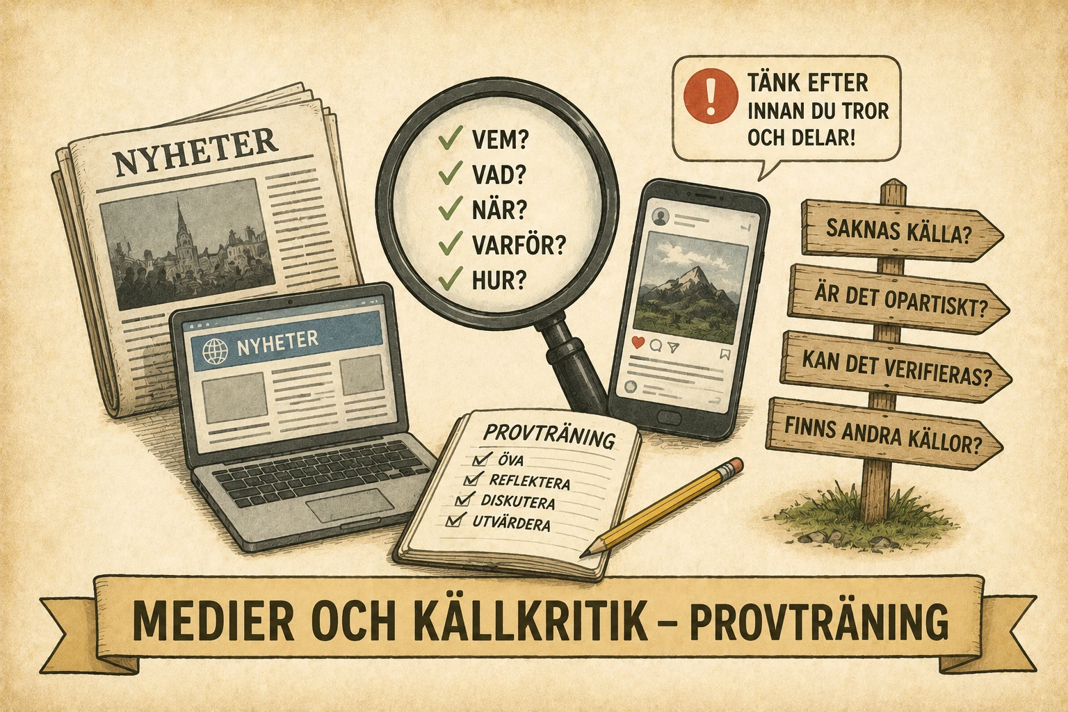 Medier och källkritik – Provträning