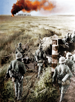 Karta som visar inledningen av Operation Barbarossa 1941.