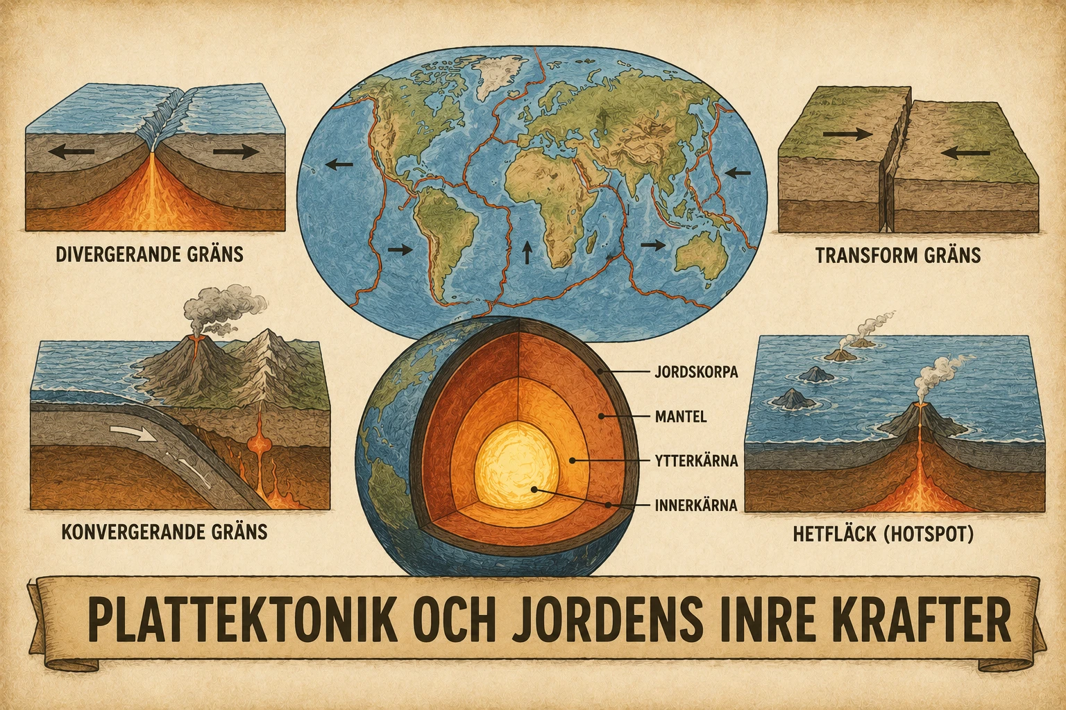 Plattektonik och jordens inre krafter
