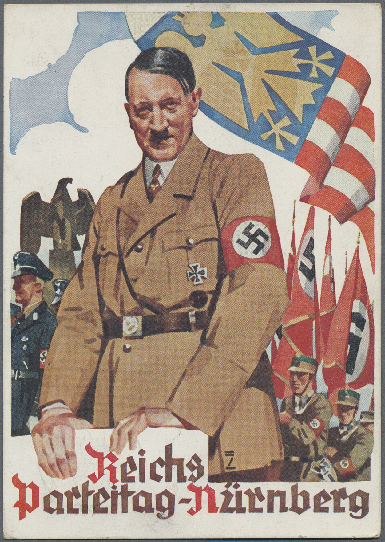 Nazistisk propagandaaffisch med Hitler