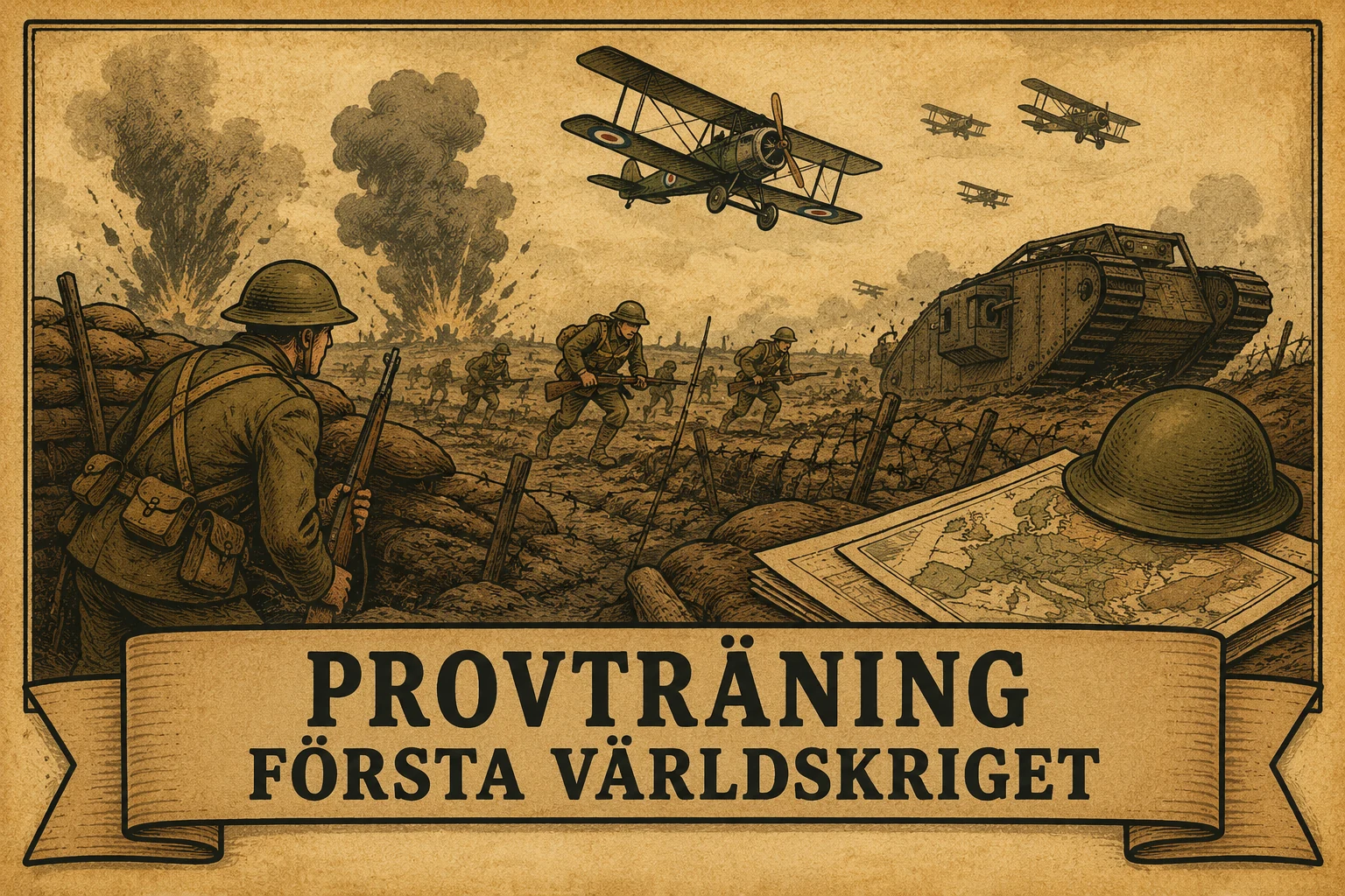 Provträning första världskriget