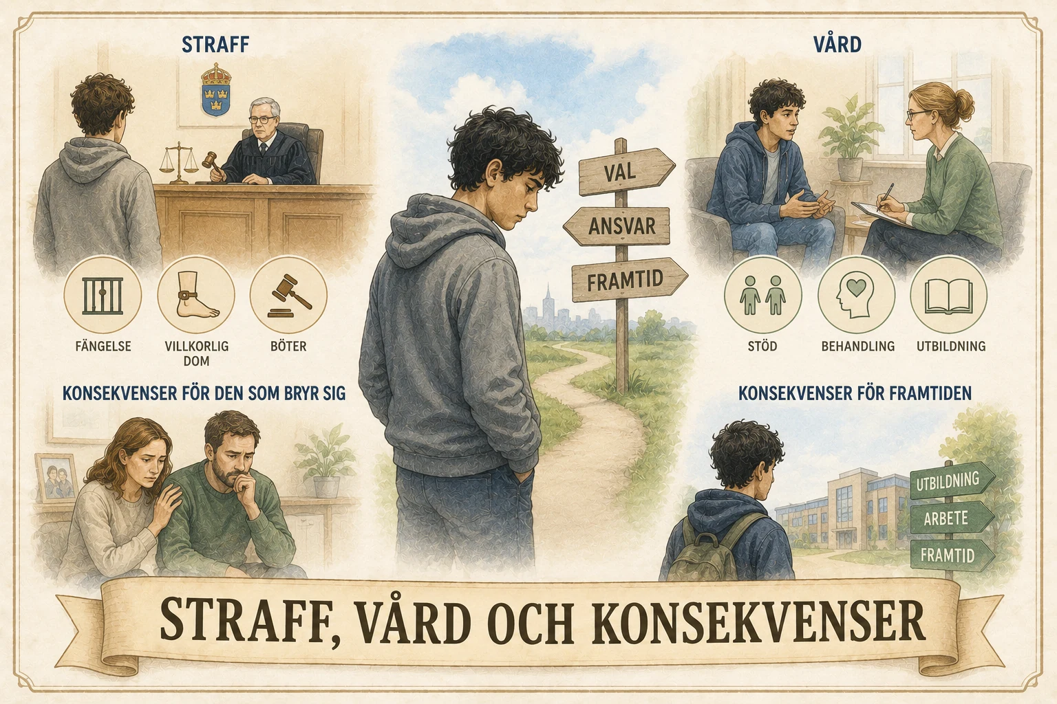 Straff, vård och konsekvenser