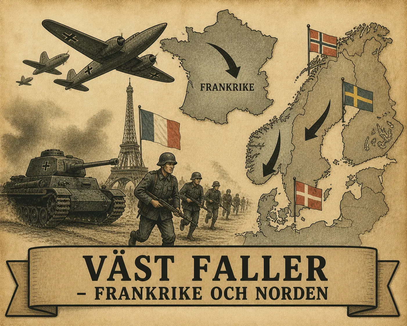 Väst faller – Frankrike och norden