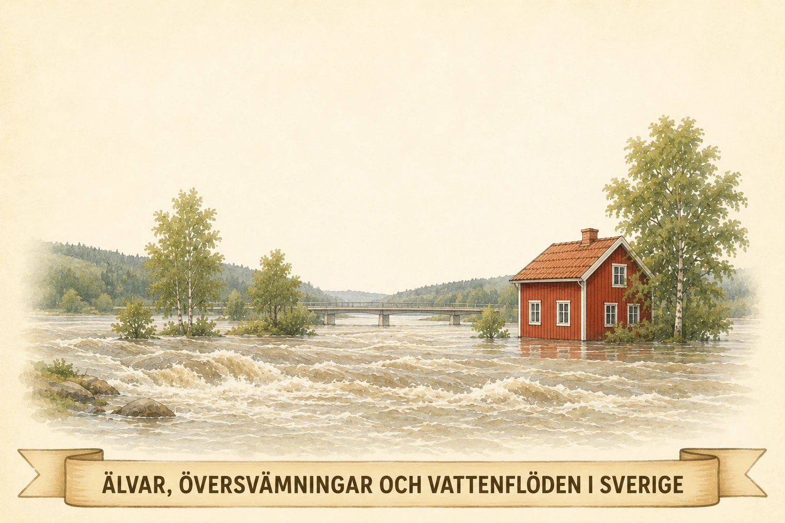 Älvar, översvämningar och vattenflöden i Sverige