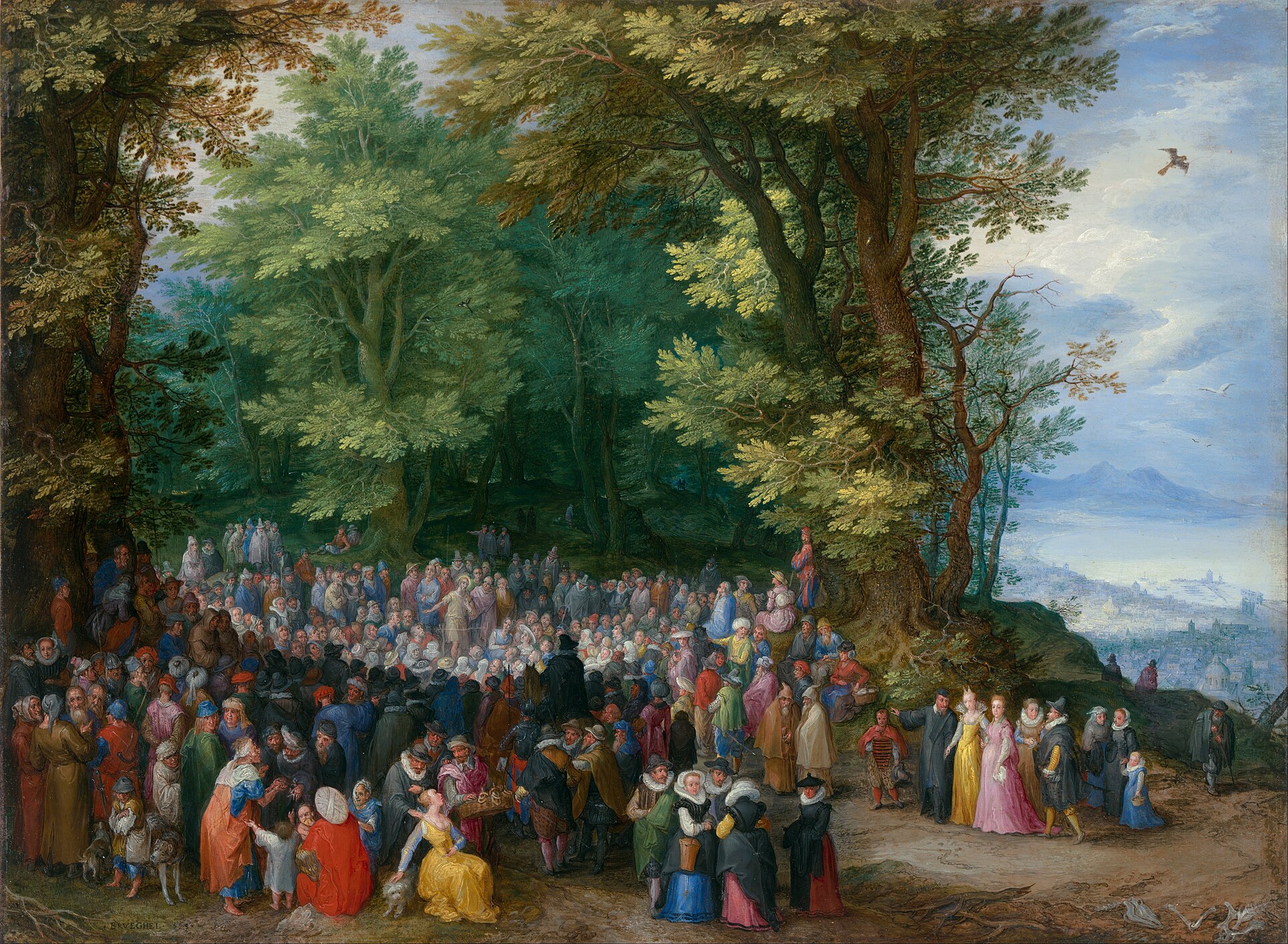 Jan Brueghels målning av bergspredikan